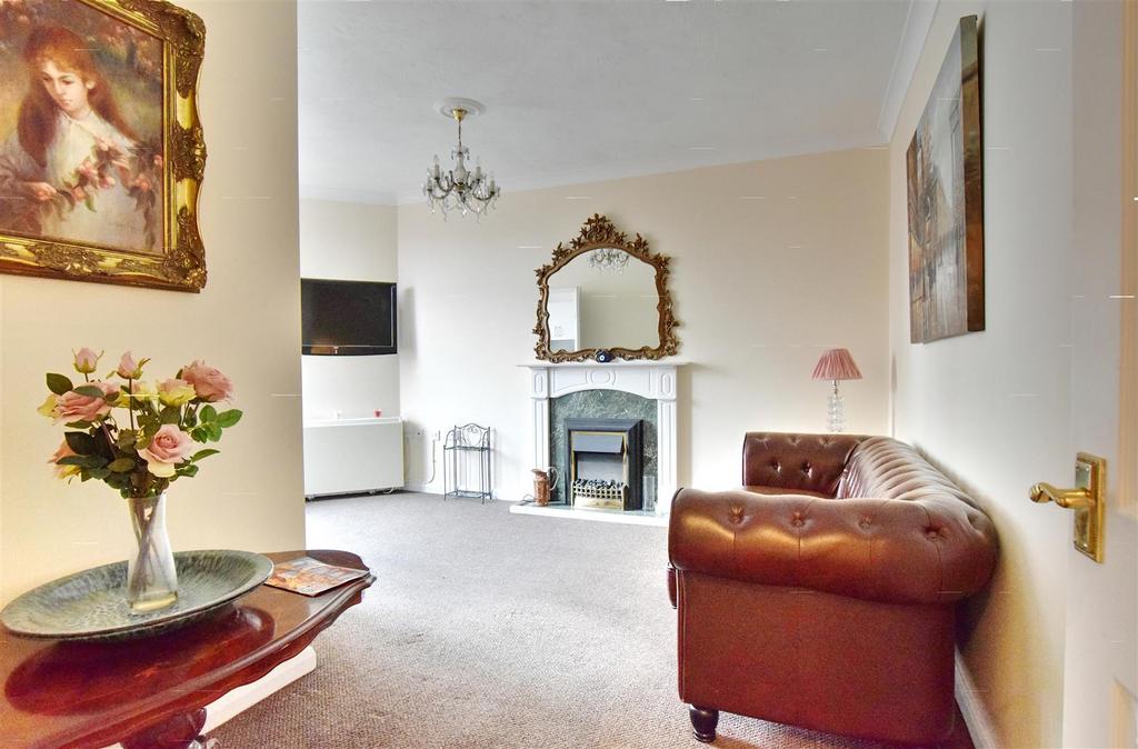 Living room, fireplace