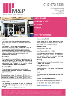 Retail property (high street) to rent, 66 Park St Bristol BS1 5JN