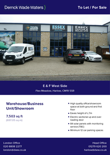 Warehouse to rent, E & F West Side, Flex Meadow Harlow CM19 5SR