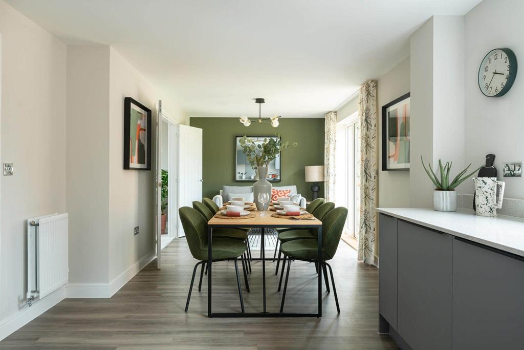 An open plan kitchen and dining area is perfect...