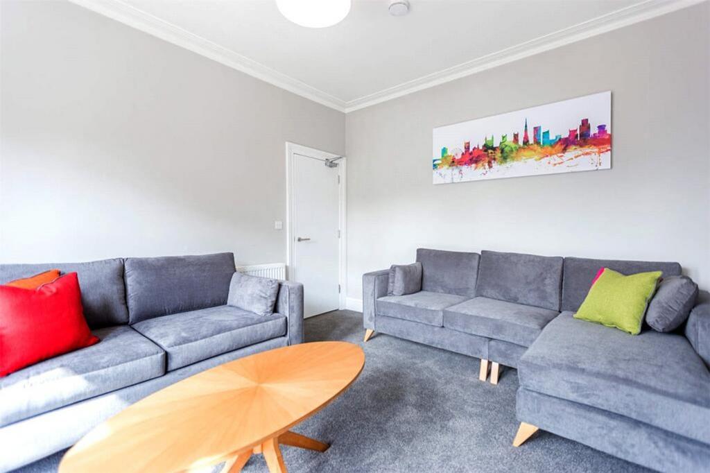 Bright and inviting living room featuring moder...