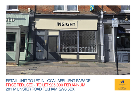 Retail property (high street) to rent, 201 Munster Rd London SW6 6BX