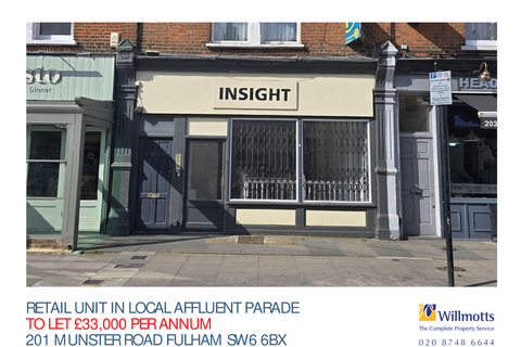 Retail property (high street) to rent, 201 Munster Rd London SW6 6BX