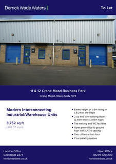 Warehouse to rent, 11 & 12 Crane Mead Business Park, Crane Mead Ware SG12 9PZ