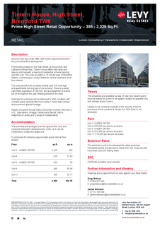 Retail property (high street) to rent, Tintern House Brentford TW8 8AF