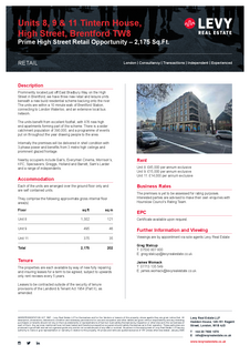Retail property (high street) to rent, Tintern House Brentford TW8 8AF