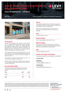Retail property (high street) to rent, Tintern House Brentford TW8 8AF
