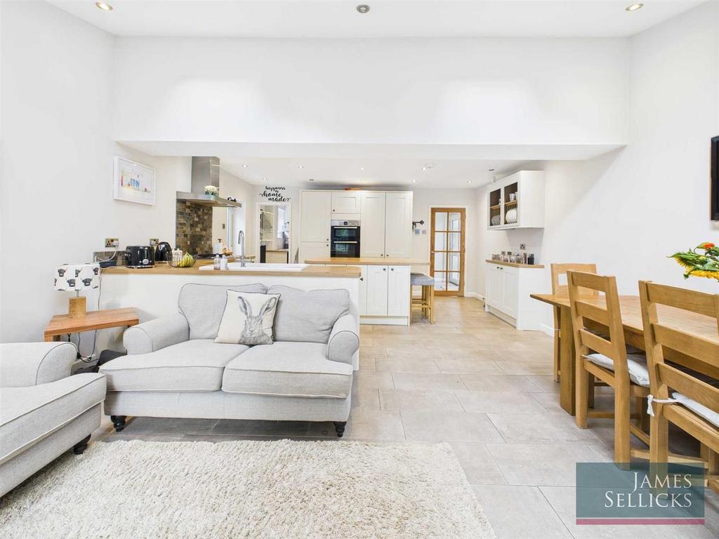 Open plan living dining kitchen