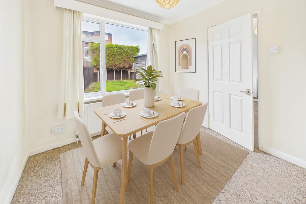 Virtually staged Dining Room