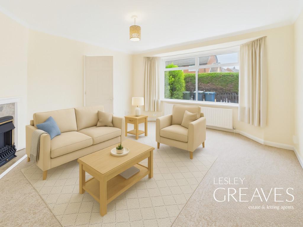 Virtually staged living room