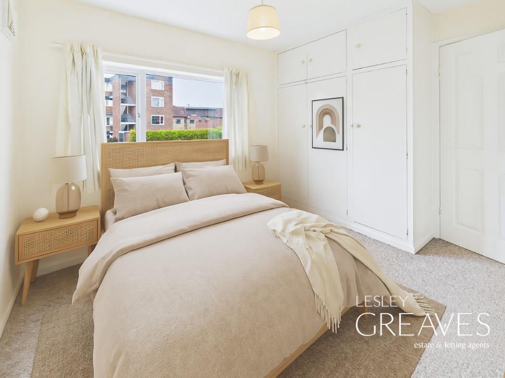 Virtually staged bedroom