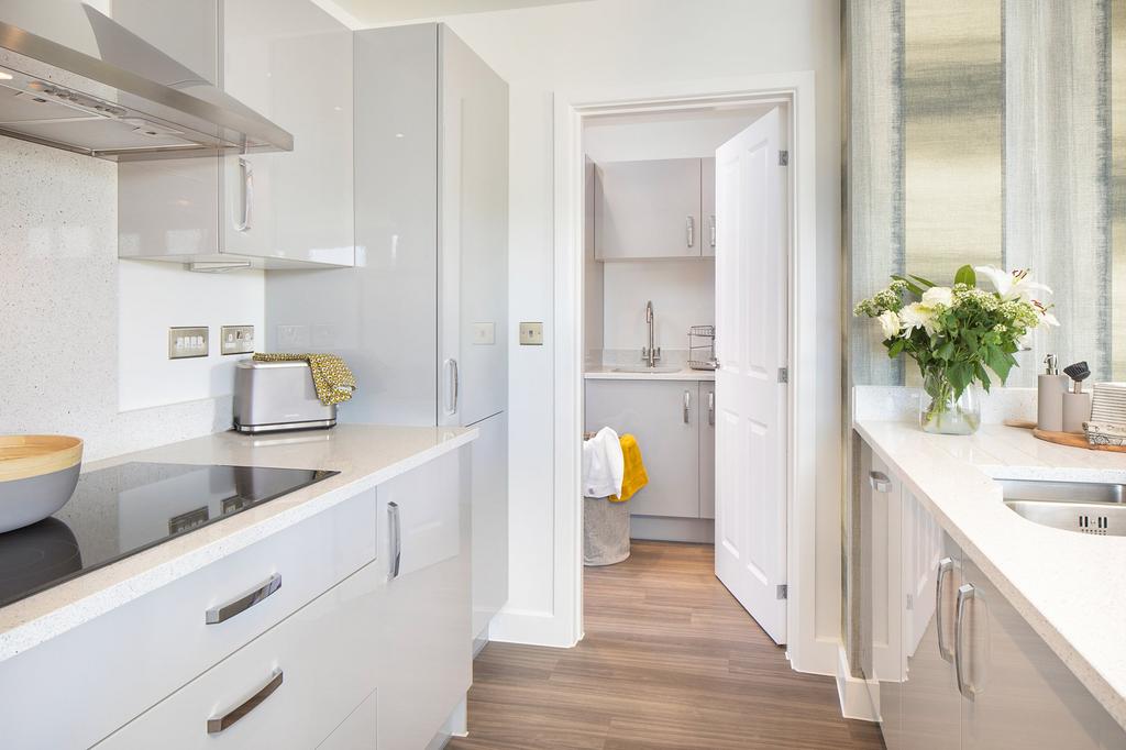 Kitchen with utility area