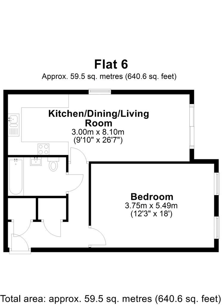 Flat 6 1 north street floor plan 2 d