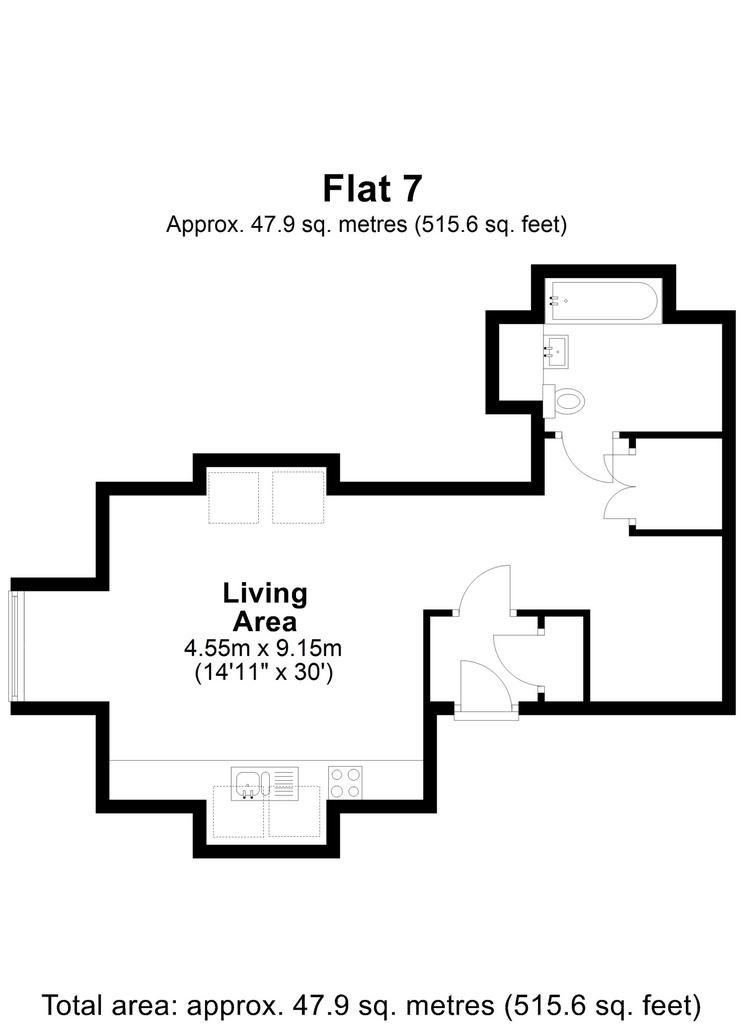 Flat 7 1 north street floor plan 2 d