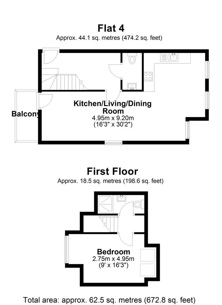 Flat 4 1 north street floor plan 2 d