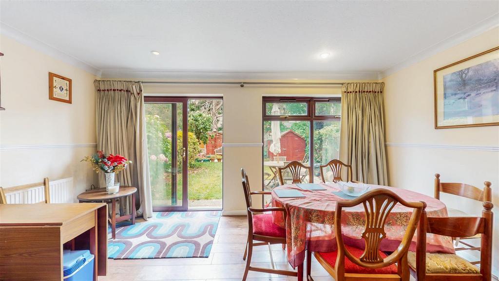 Patio doors leading out to garden from dining room