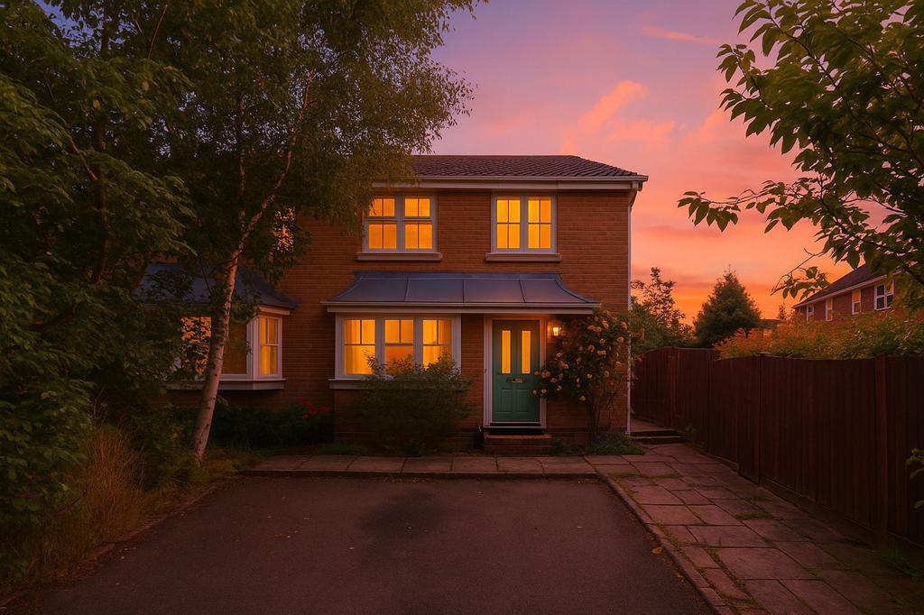 Front aspect at dusk