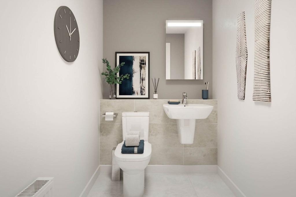 Convenient ground floor guest cloakroom