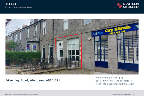 Retail property (high street) to rent, 34 Ashley Rd Aberdeen AB10 6RJ