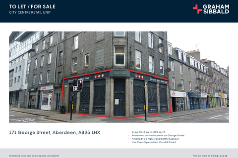 Restaurant to rent, 171 George St Aberdeen AB25 1HX