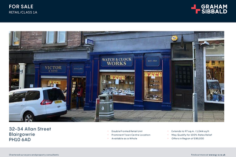 Retail property (high street) for sale, 32-34 Allan St Blairgowrie PH10 6AD