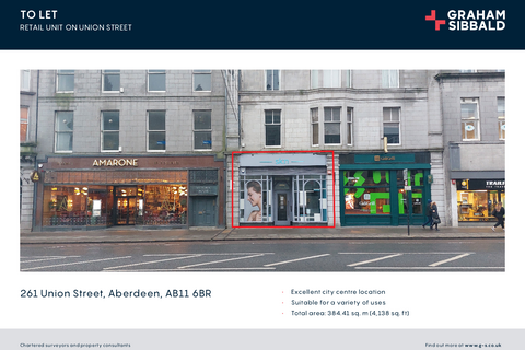 Retail property (high street) to rent, 261-263 Union St Aberdeen AB11 6BR