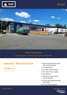 Distribution warehouse to rent, Crockfold Ln Basingstoke RG24 8YH