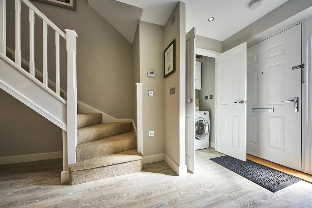 A handy utility area fits into your storage...