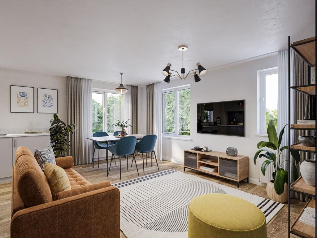 An open-plan lounge/dining space is perfect for...