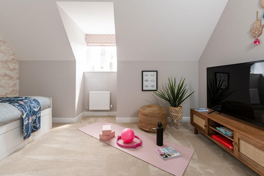 Guest bedroom, studio or playroom? Bedroom four...