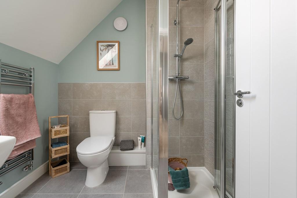 An additional shower room serves bedroom two...