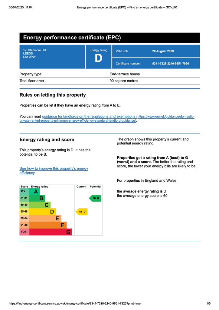 EPC Certificate