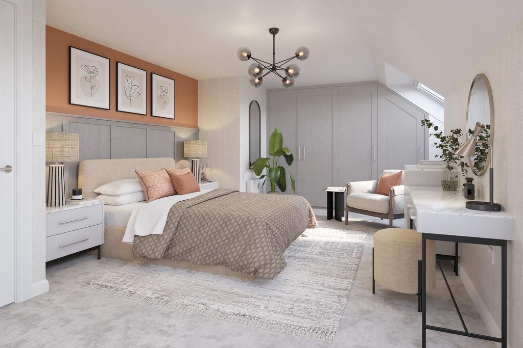 Internal cgi of second bedroom in the bracebridge