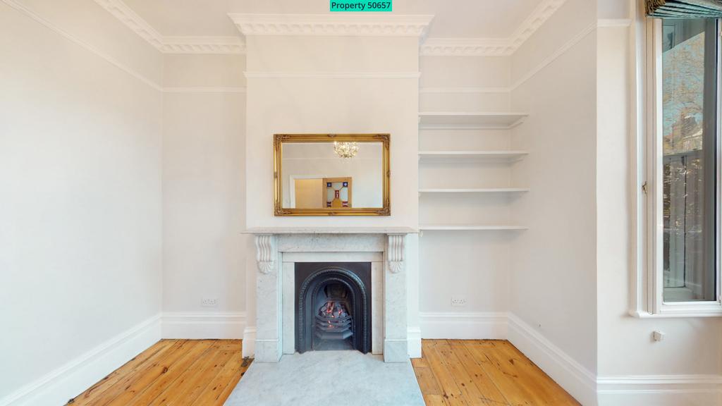 Reception room with feature fireplace