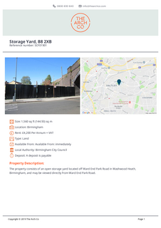 Land to rent, 87 Ward End Park Rd Birmingham B8 2XB