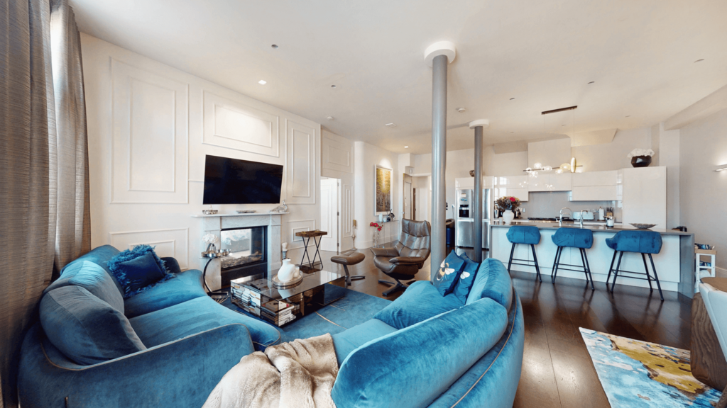 Open plan reception/kitchen one