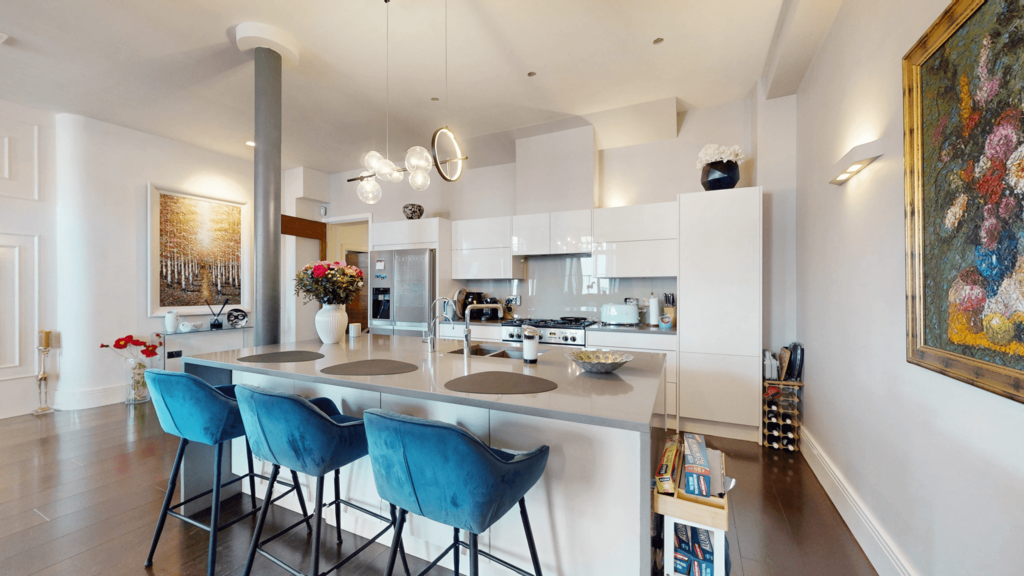 Open plan reception/kitchen one