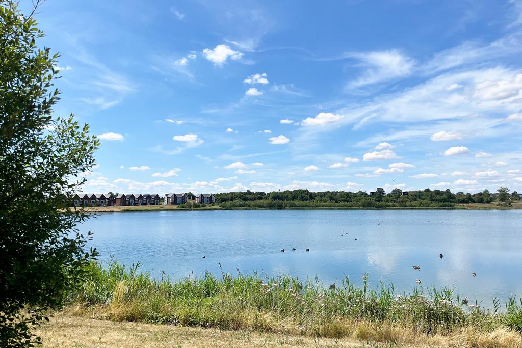 View of teardrop lake
