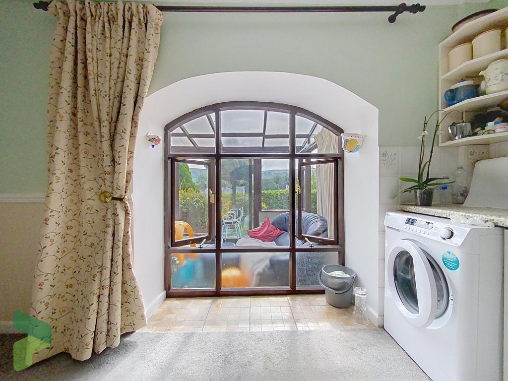 Kitchen Window through to Conservatory