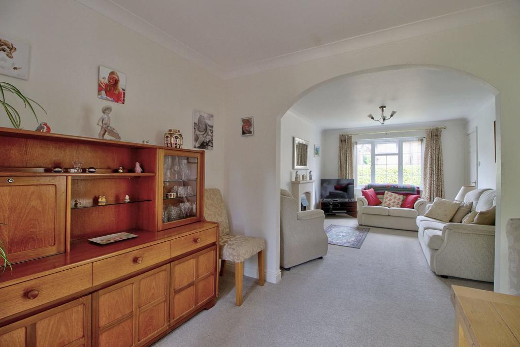 View from garden door in dining room