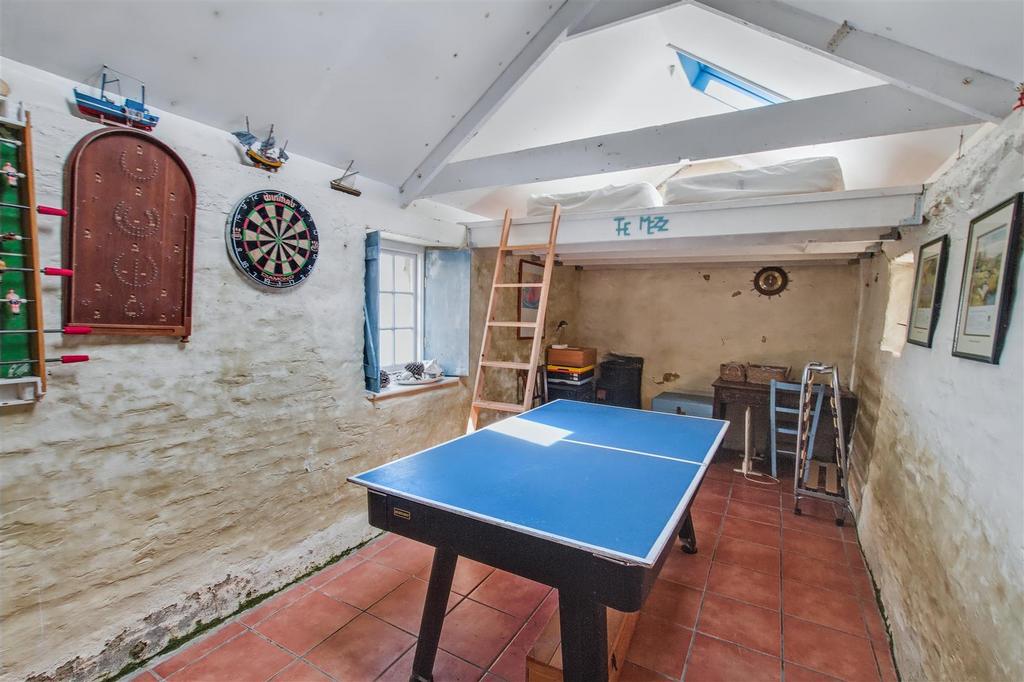 Inside stone cottage