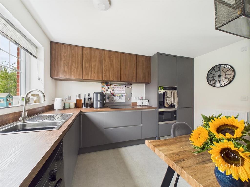 Open plan living area and kitchen