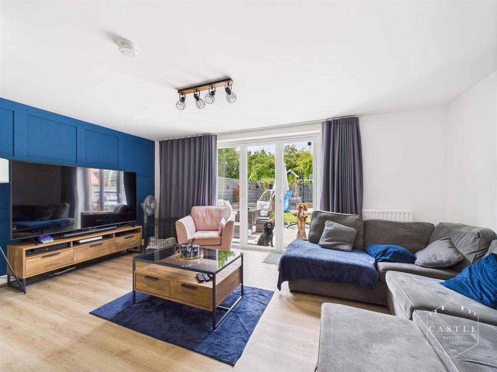 Open plan living area and kitchen