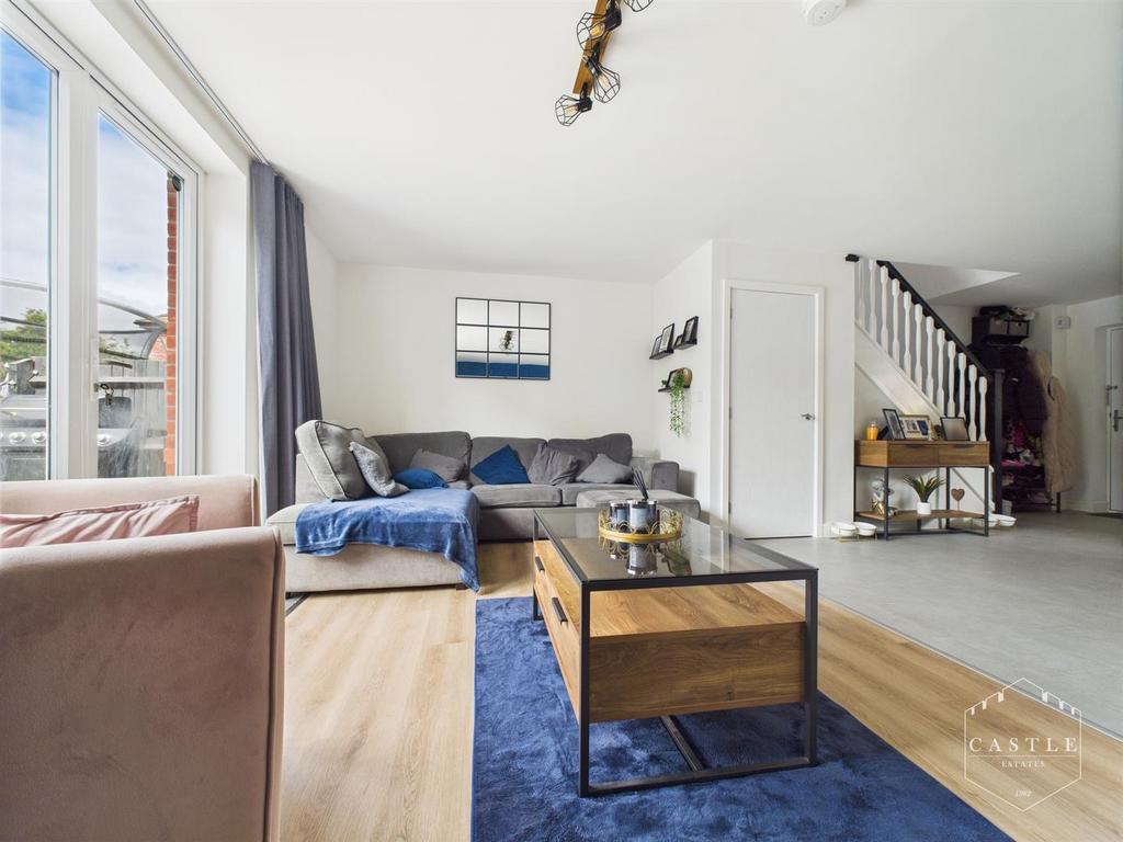Open plan living area and kitchen