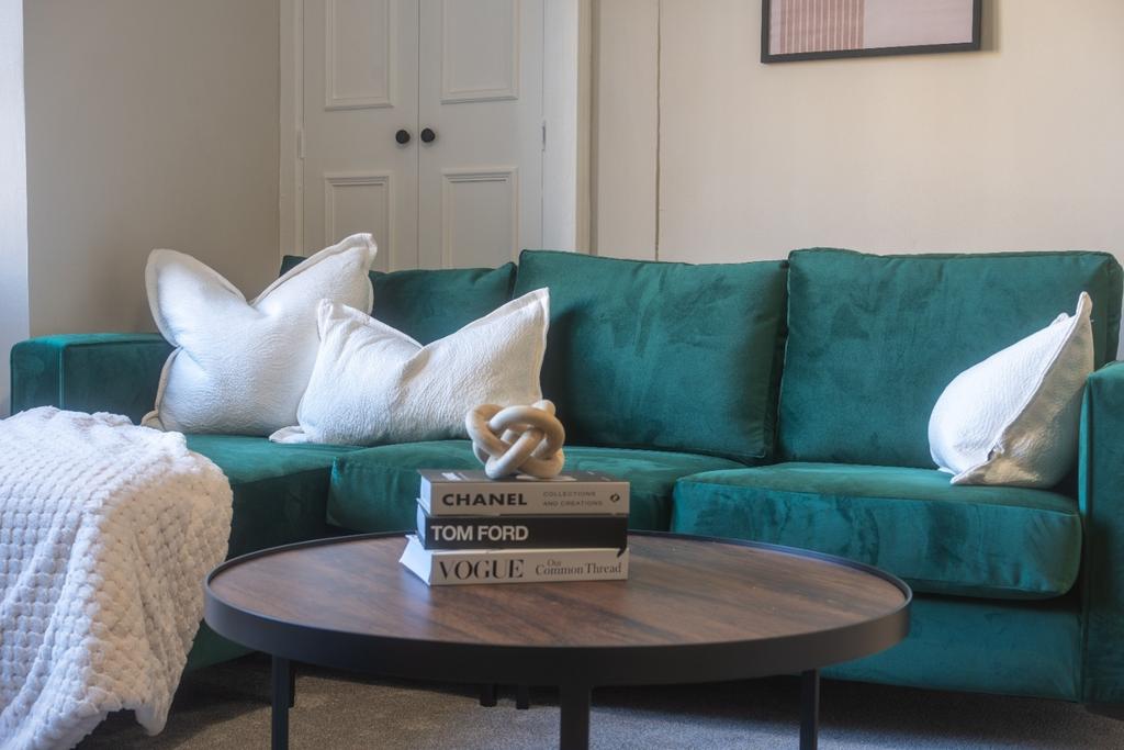 Bright and inviting living room featuring a sty...