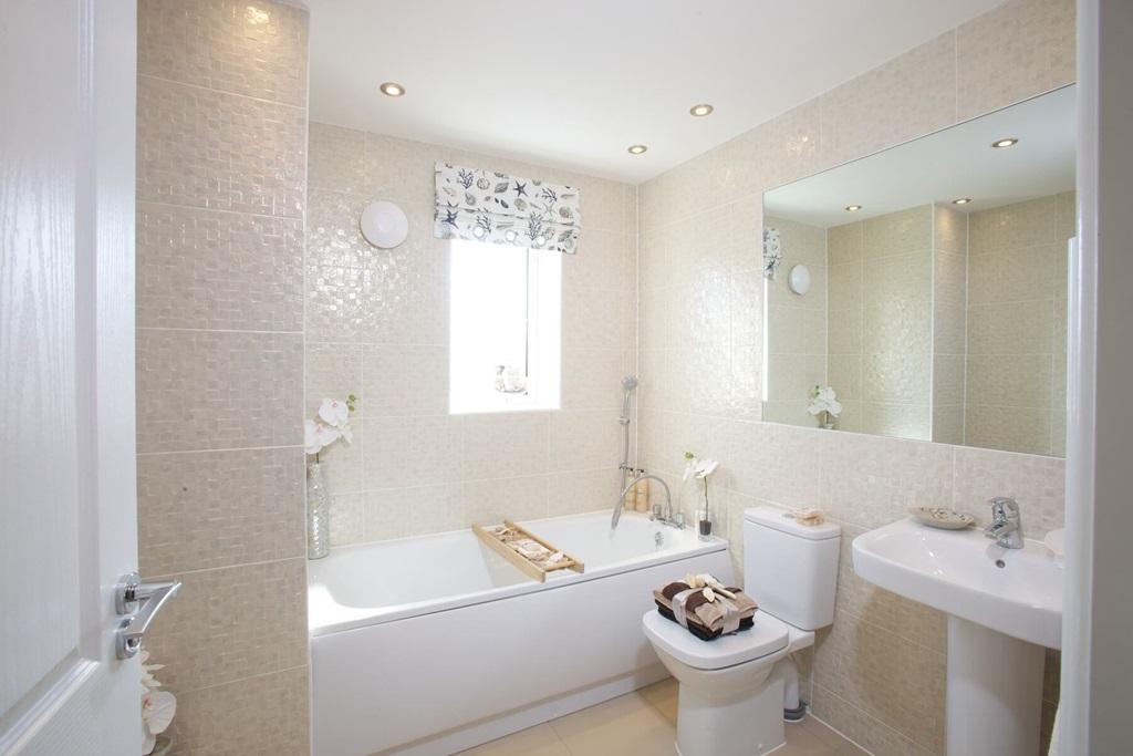 A family bathroom completes the home
