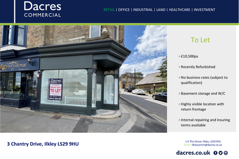 Retail property (high street) to rent, 3 Chantry Dr Ilkley LS29 9HU