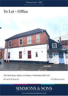 Office to rent, 12-14 Hart St Henley On Thames RG9 2AY