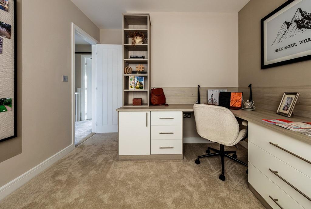 There's a dedicated home office at the front of...