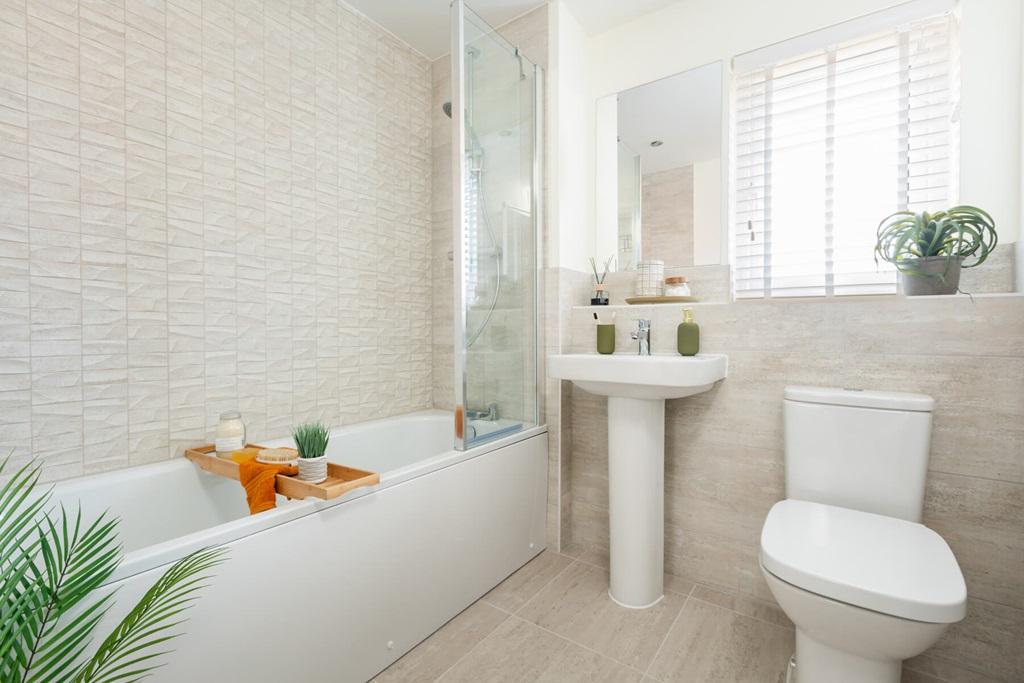 A calming family bathroom made for bubble...
